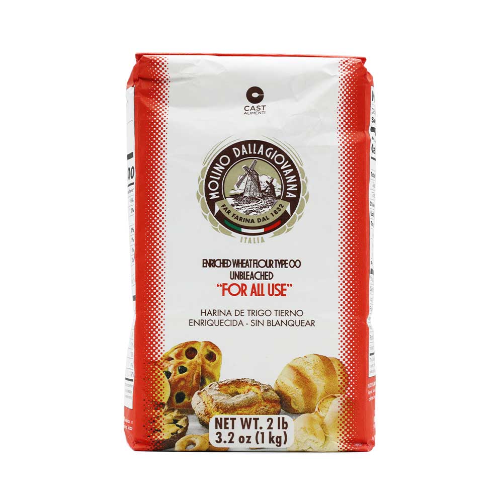 Molino DallaGiovanna Flour For All Use Type 00 1 Kilo Size (2 pack) – TDP  Specialities