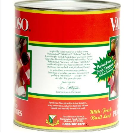 Stanislaus Valoroso Whole Peeled Pear Tomatoes