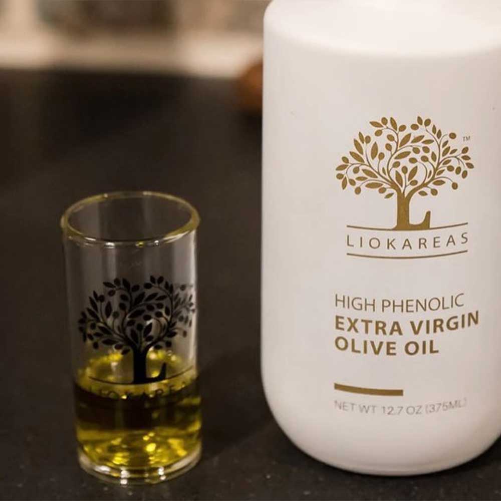 Liokareas Rx High Phenolic Extra Virgin Olive Oil 375 ML- 100% Greek, Organic, NONGmo