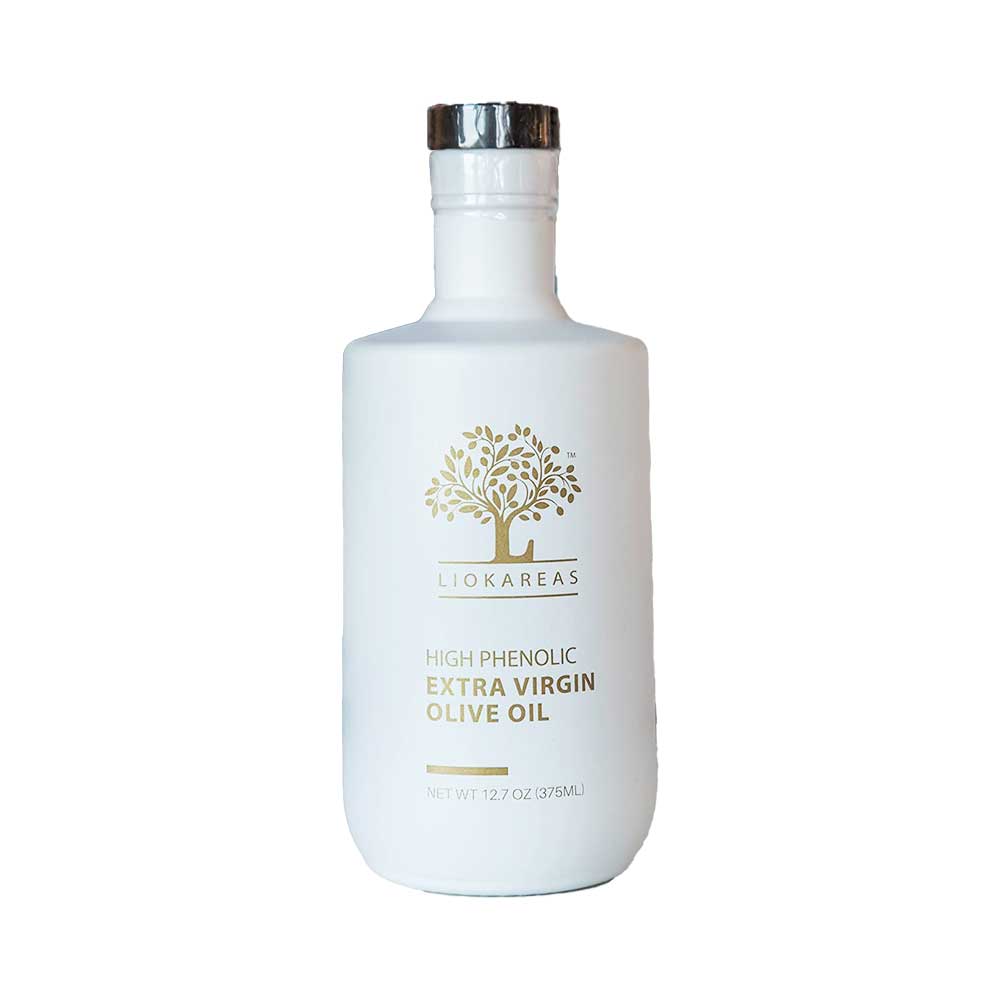 Liokareas Rx High Phenolic Extra Virgin Olive Oil 375 ML- 100% Greek, Organic, NONGmo