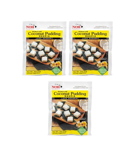 NOH Foods of Hawaii four serving seasoning packets 1.5 oz Pack of 3 Taste the flavor of Hawaii with each unique and famous meal Coconut Pudding