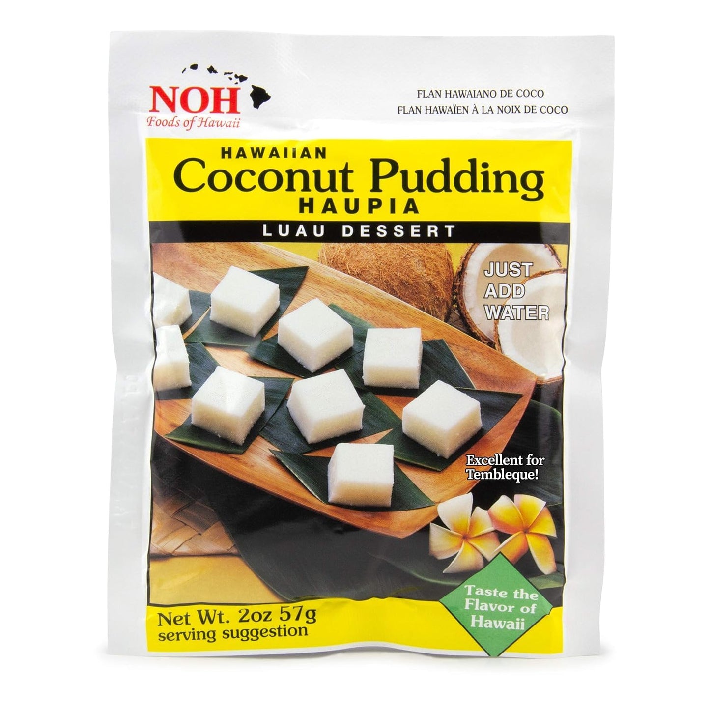 NOH Foods of Hawaii four serving seasoning packets 1.5 oz Pack of 3 Taste the flavor of Hawaii with each unique and famous meal Coconut Pudding