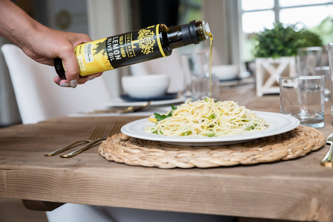 Liokareas Cold Fused Lemon Greek Olive Oil 250 Ml Glass Bottle