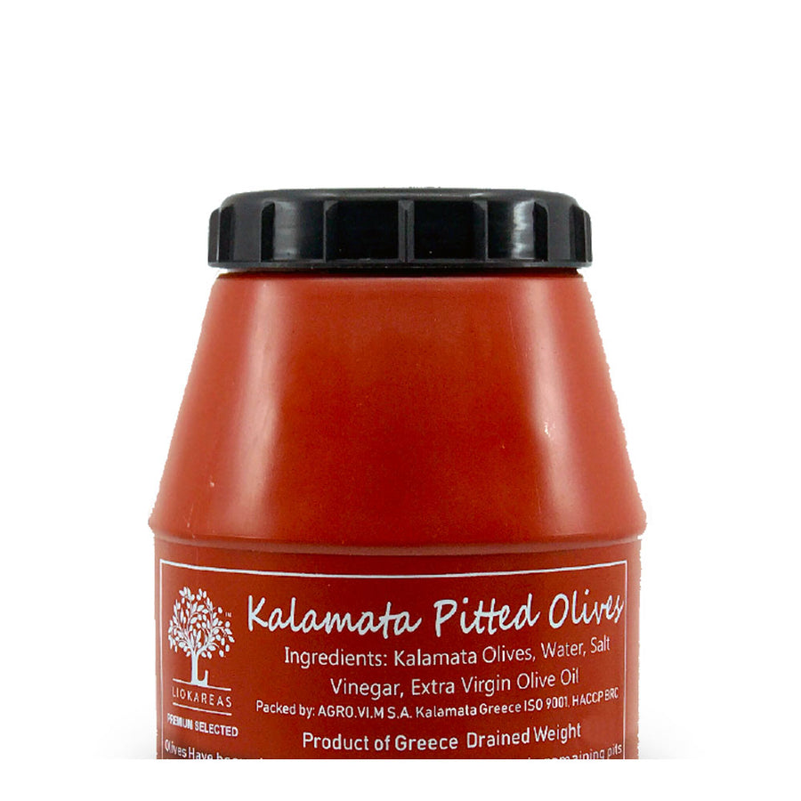 Liokareas Greek Kalamata Pitted Olives, 2kg (4.4 lbs) Bulk
