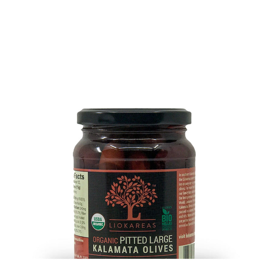 Liokareas Organic Kalamata Pitted Olives, 13.1 oz