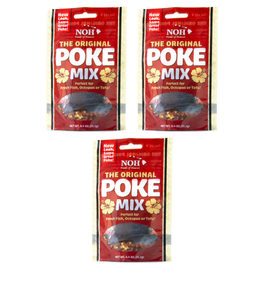 NOH Poke Mix Pack of 3 packets   Hawaiian Salt, Ogo, Chili pepper