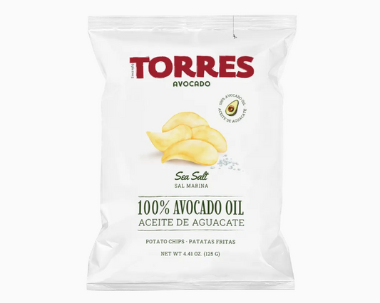 Torres Avocado Oil & Sea Salt Potato Chips — Case of 12 (1.41 oz (40g) Bags)