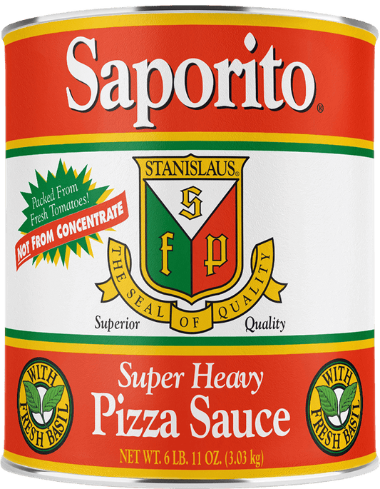 Stanislaus Saporito Super Heavy Pizza Sauce with Fresh Basil