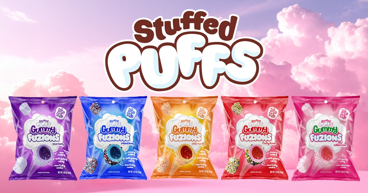 Stuffed Puffs Sour Berry Mixed Berry Bites, 4.36 Ounce, 8 Per Case