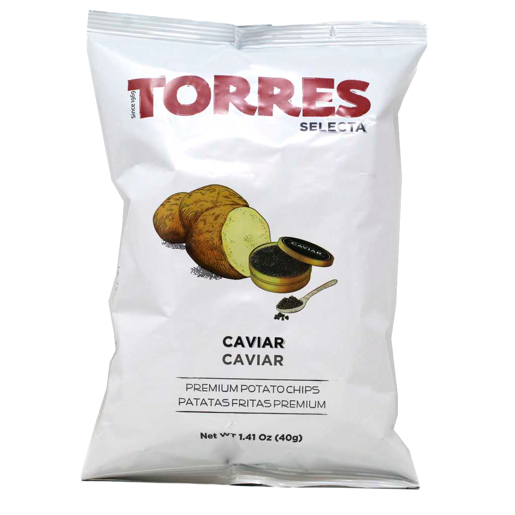 Torres Caviar Potato Chips — Case of 20 (1.41 oz (40g) Bags)