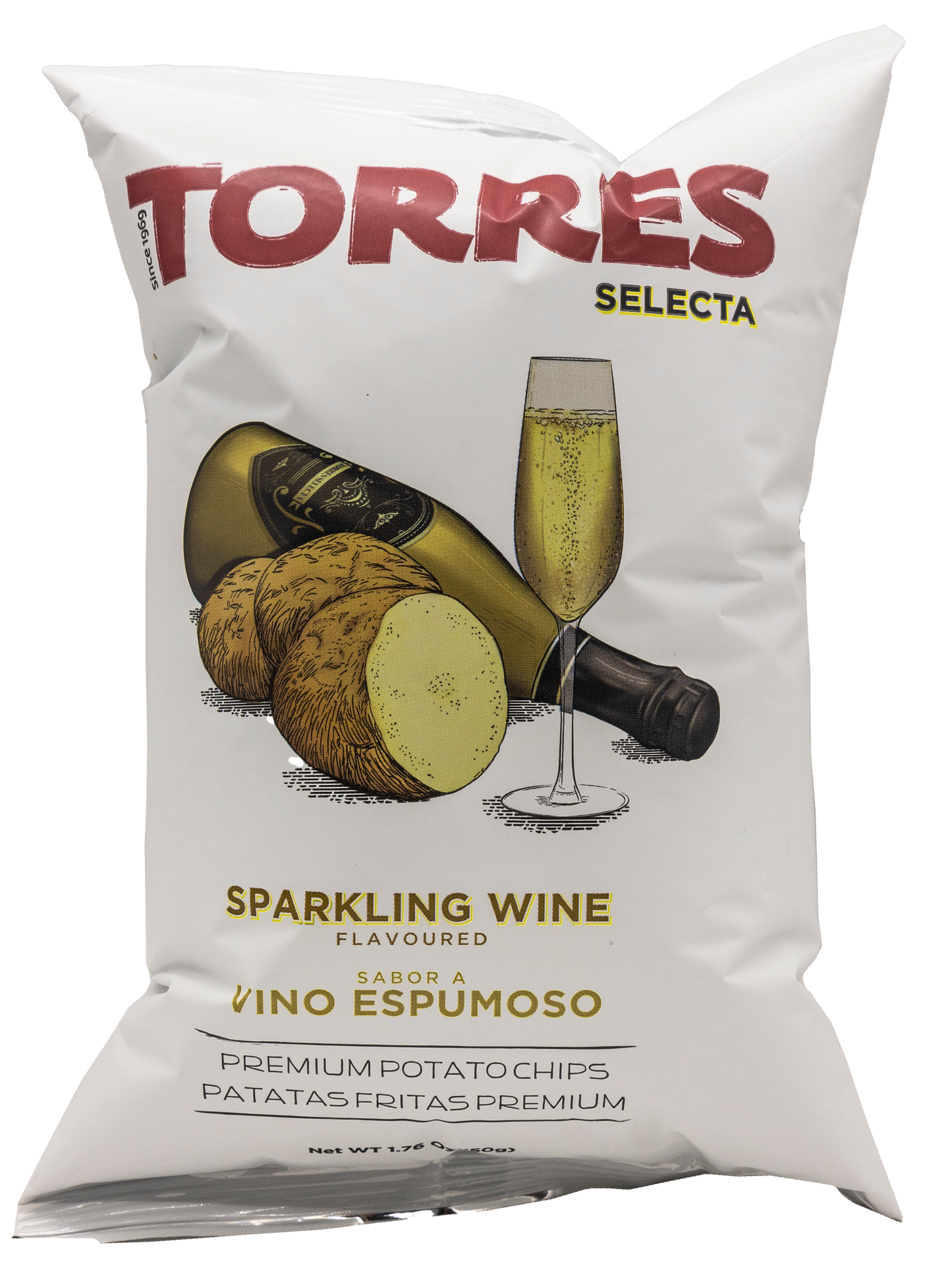 Torres Sparkling Wine Potato Chips — Case of 20 (1.76 oz (50g) Bags)