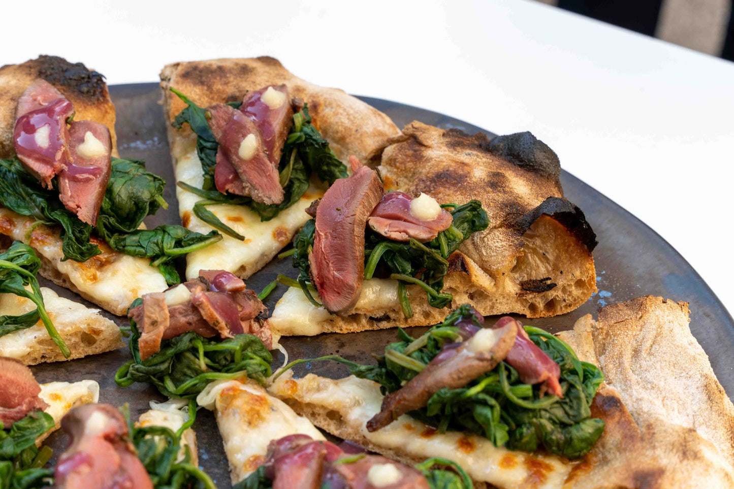 Gourmet pizza with artisan toppings using Dallagiovanna flour