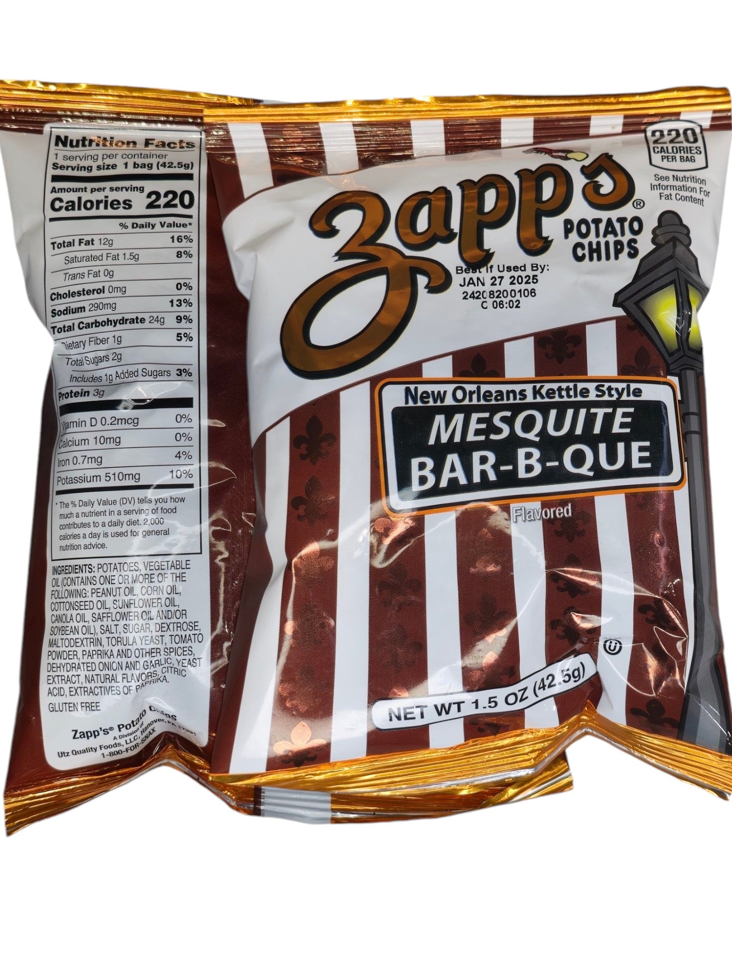Zapps Supervariety Potato Chips 24 pack 1.5 oz All 9 flavors included