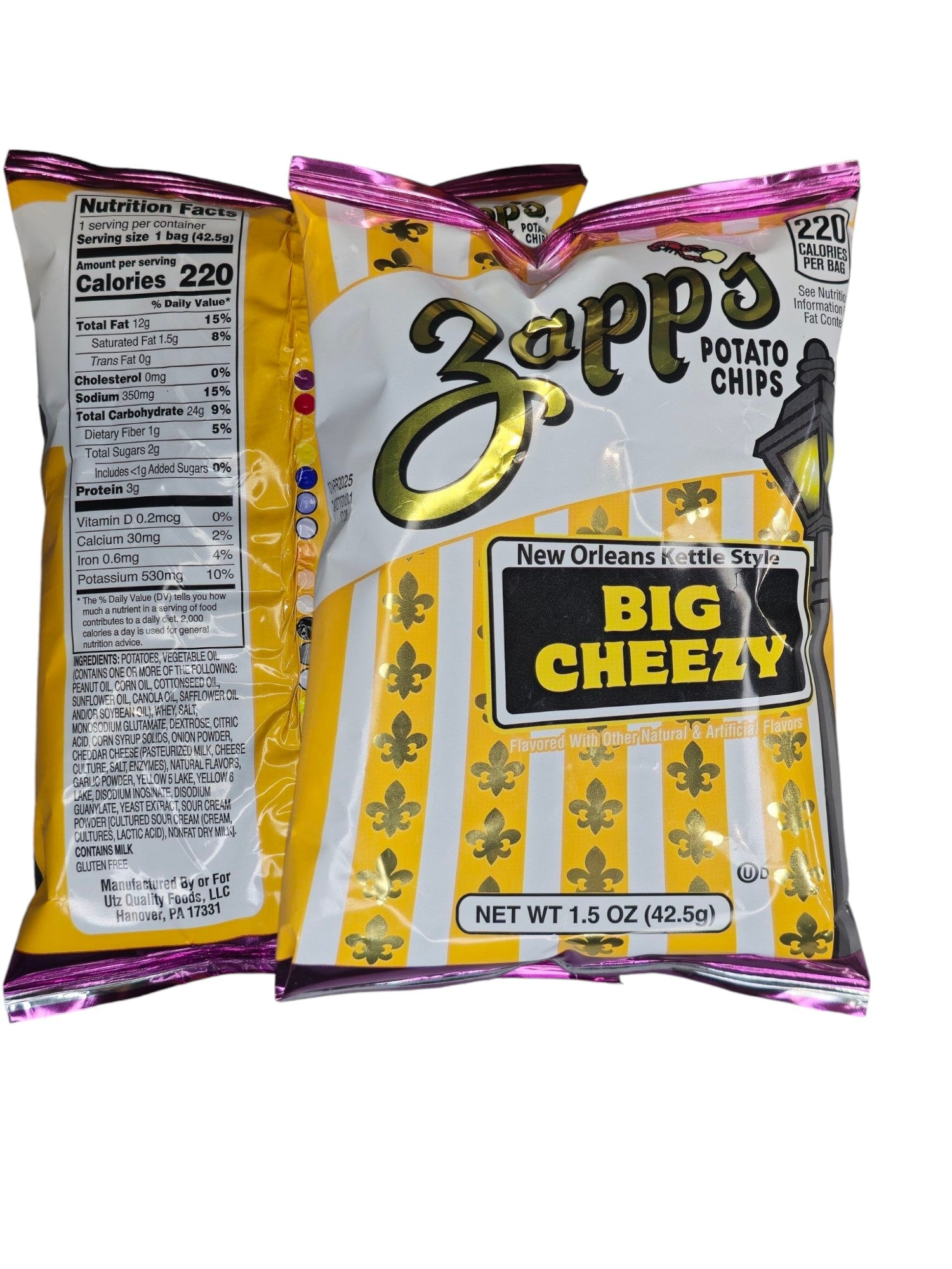 Zapps Supervariety Potato Chips 24 pack 1.5 oz All 9 flavors included