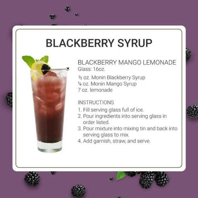 Monin Blackberry Syrup 1 Liter Bottle
