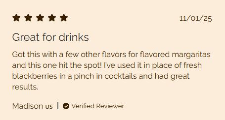 Monin Blackberry Syrup 1 Liter Bottle