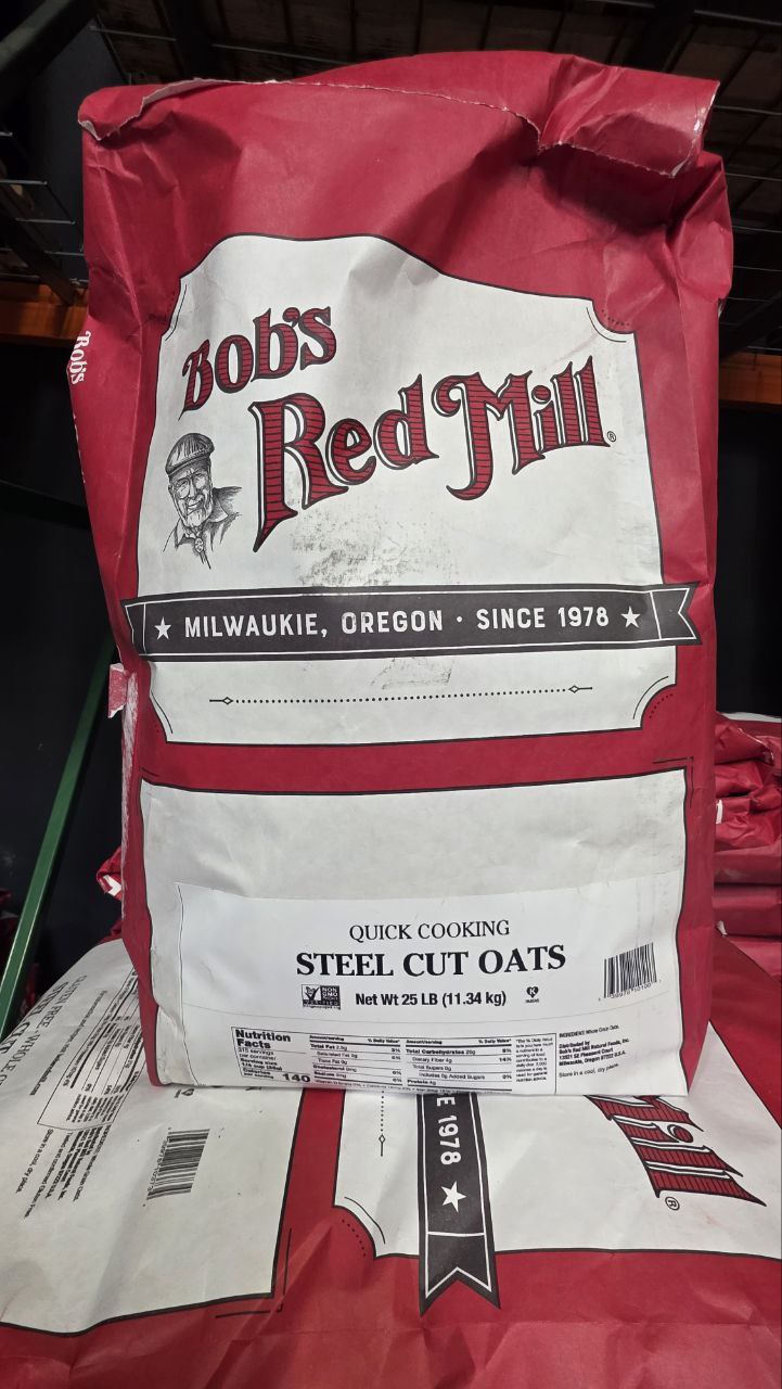 Bob's Red Mill Quick Cooking Steel Cut Oats 25lb