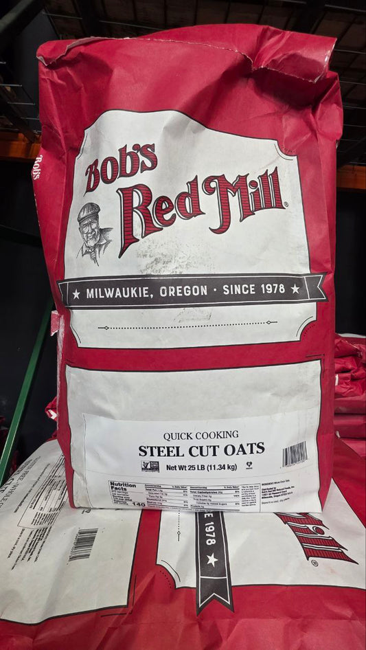 Bob's Red Mill Quick Cooking Steel Cut Oats 25lb