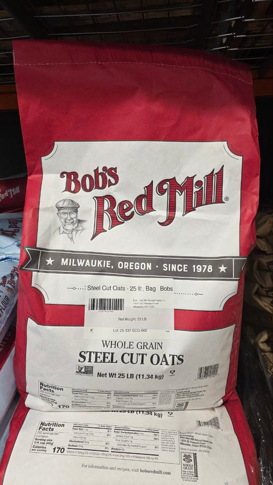 Bob's Red Mill Steel Cut Oats 25lb