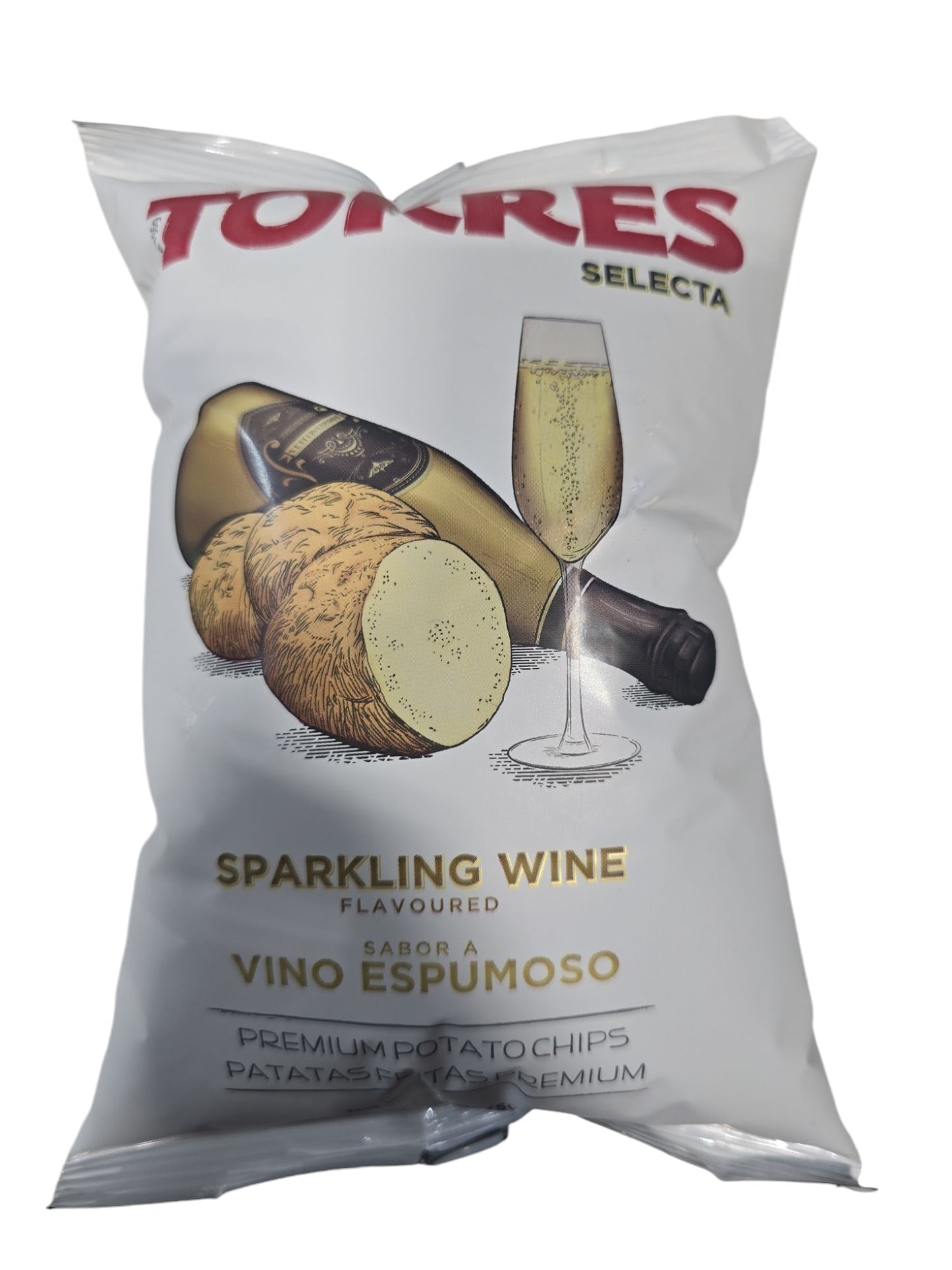 Torres Sparkling Wine Potato Chips — Case of 20 (1.76 oz (50g) Bags)