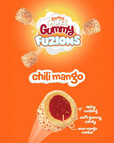 Stuffed Puffs Chili Mango Gummy Bites, 4.36 Ounce, 8 Per Case