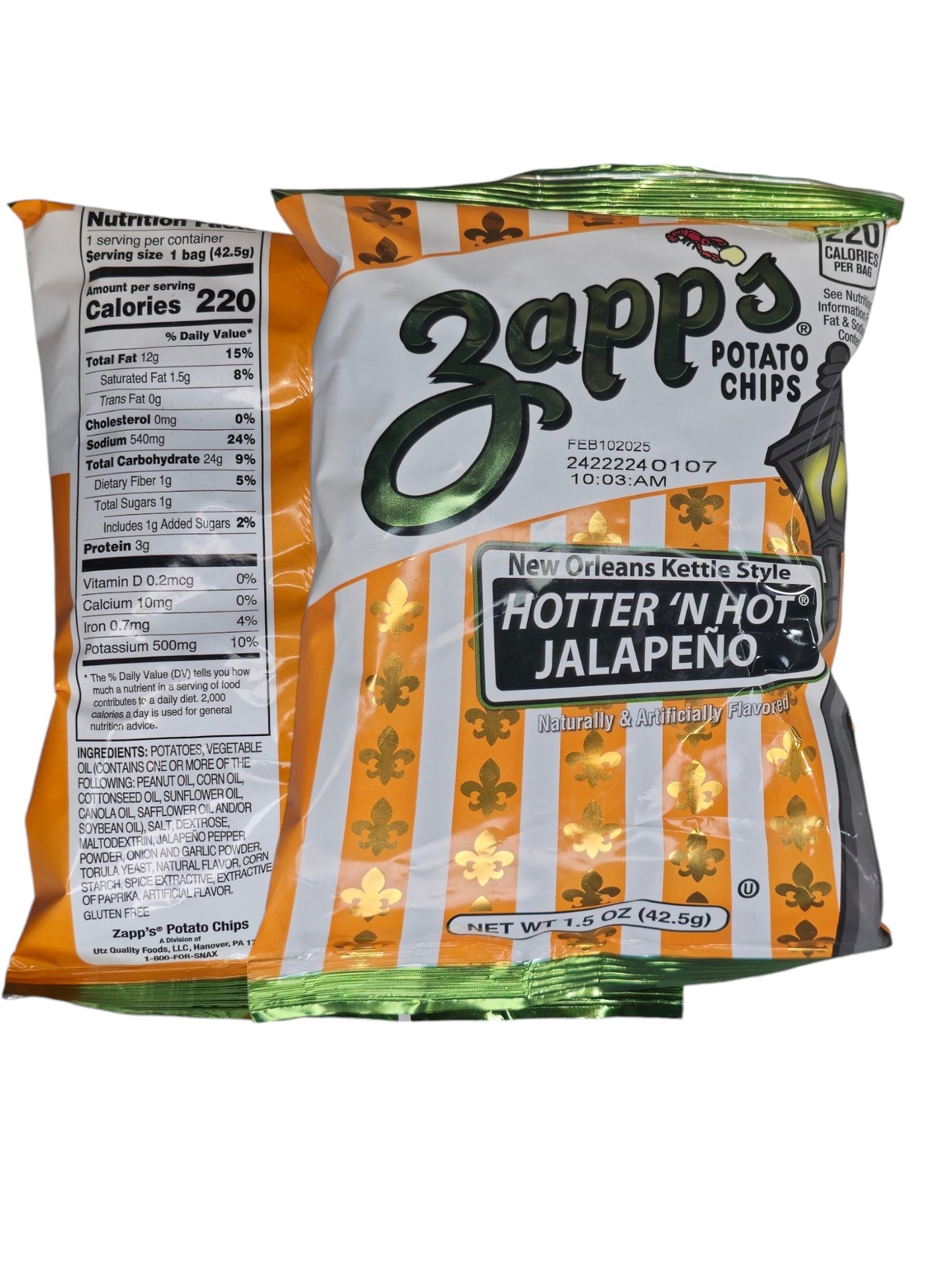 Zapps Supervariety Potato Chips 24 pack 1.5 oz All 9 flavors included