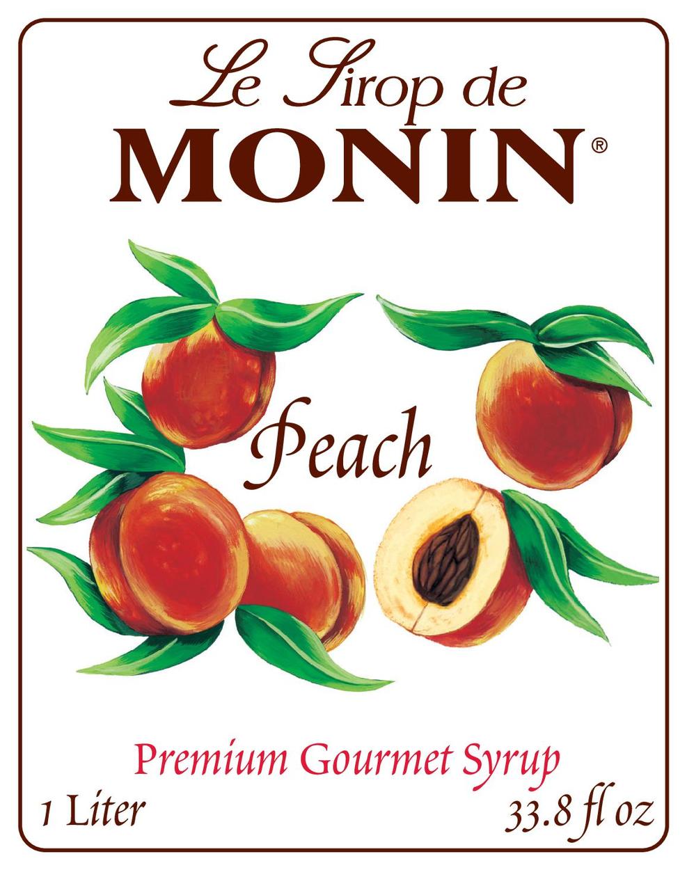 Monin Kosher Peach; 1 Liter