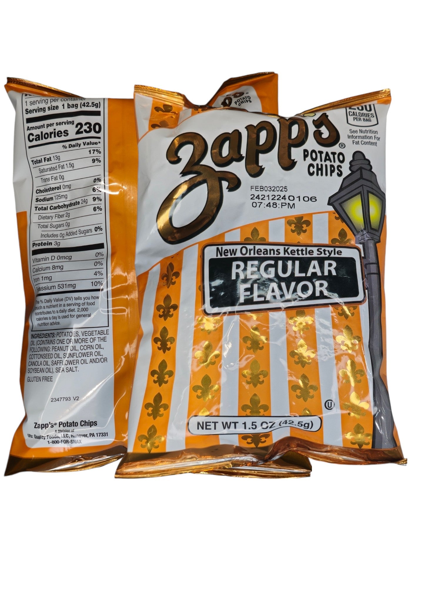 Zapps Supervariety Potato Chips 24 pack 1.5 oz All 9 flavors included
