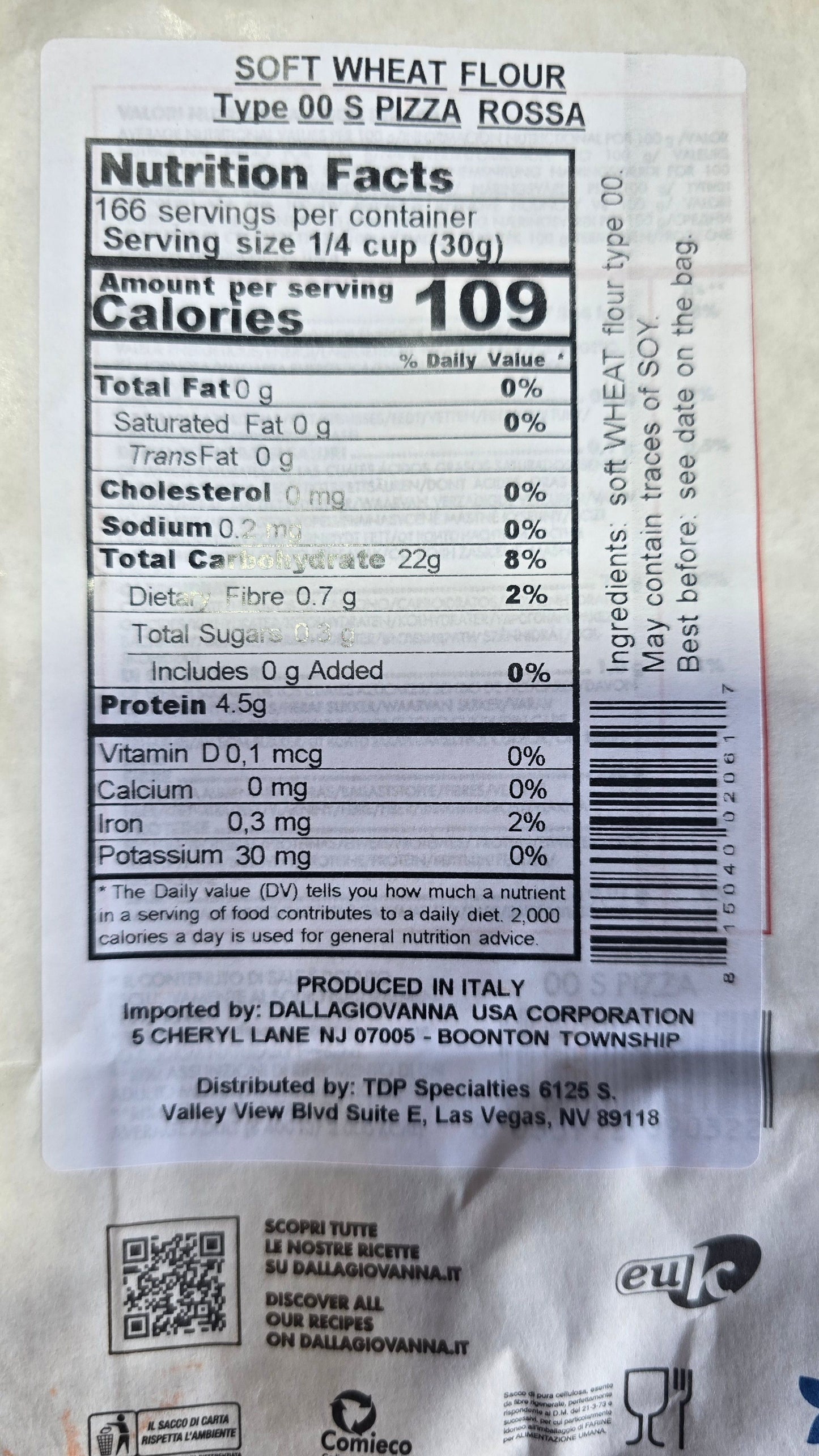 Molino Dallagiovanna Rossa High Temperature Long Fermentation Pizza Flour detail view 5