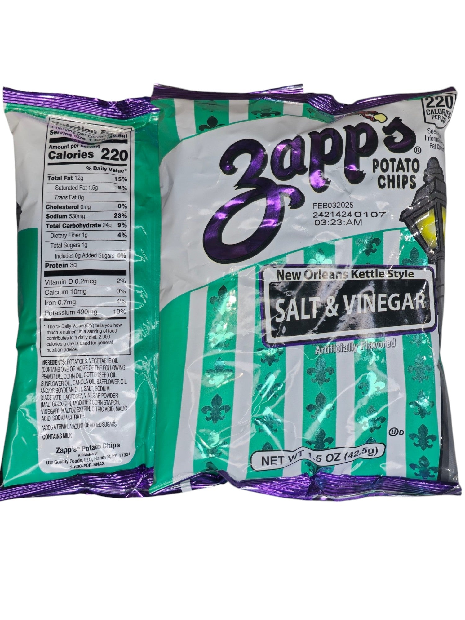 Zapps Supervariety Potato Chips 24 pack 1.5 oz All 9 flavors included