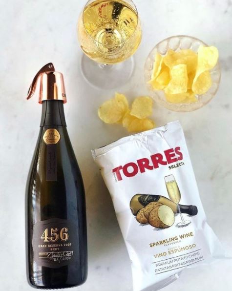 Torres Sparkling Wine Potato Chips — Case of 20 (1.76 oz (50g) Bags)