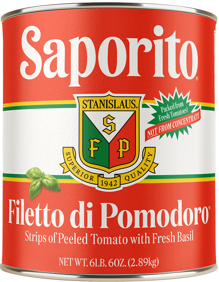Stanislaus Saporito Tomato Filets in Puree — Case of 6 #10 Cans