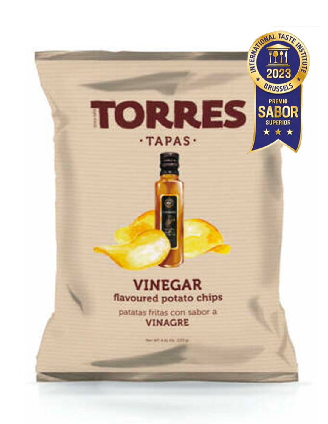 Torres Vinegar Potato Chips — Case of 20 (1.41 oz (40g) Bags)