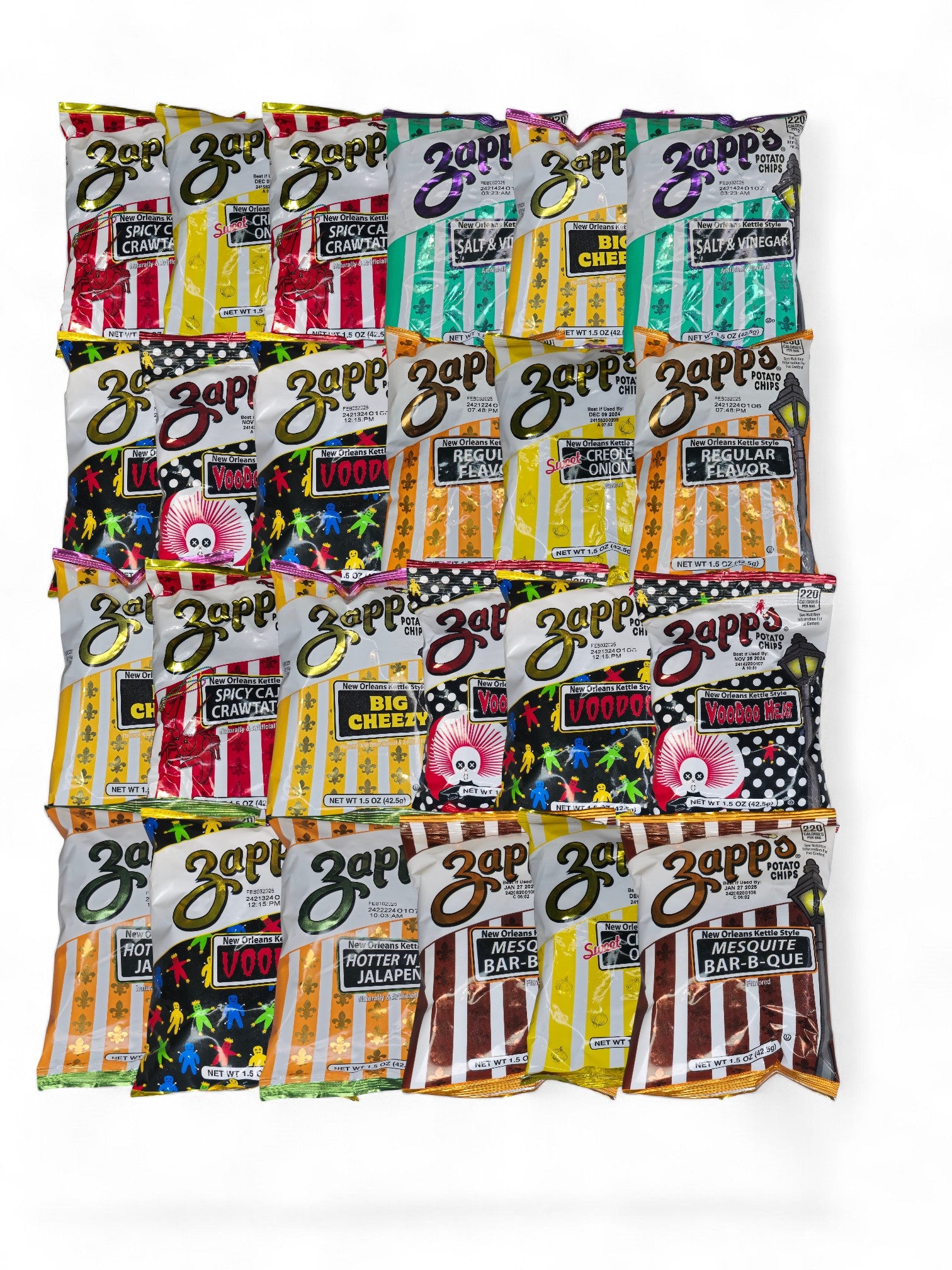 Zapps Supervariety Potato Chips 24 pack 1.5 oz All 9 flavors included