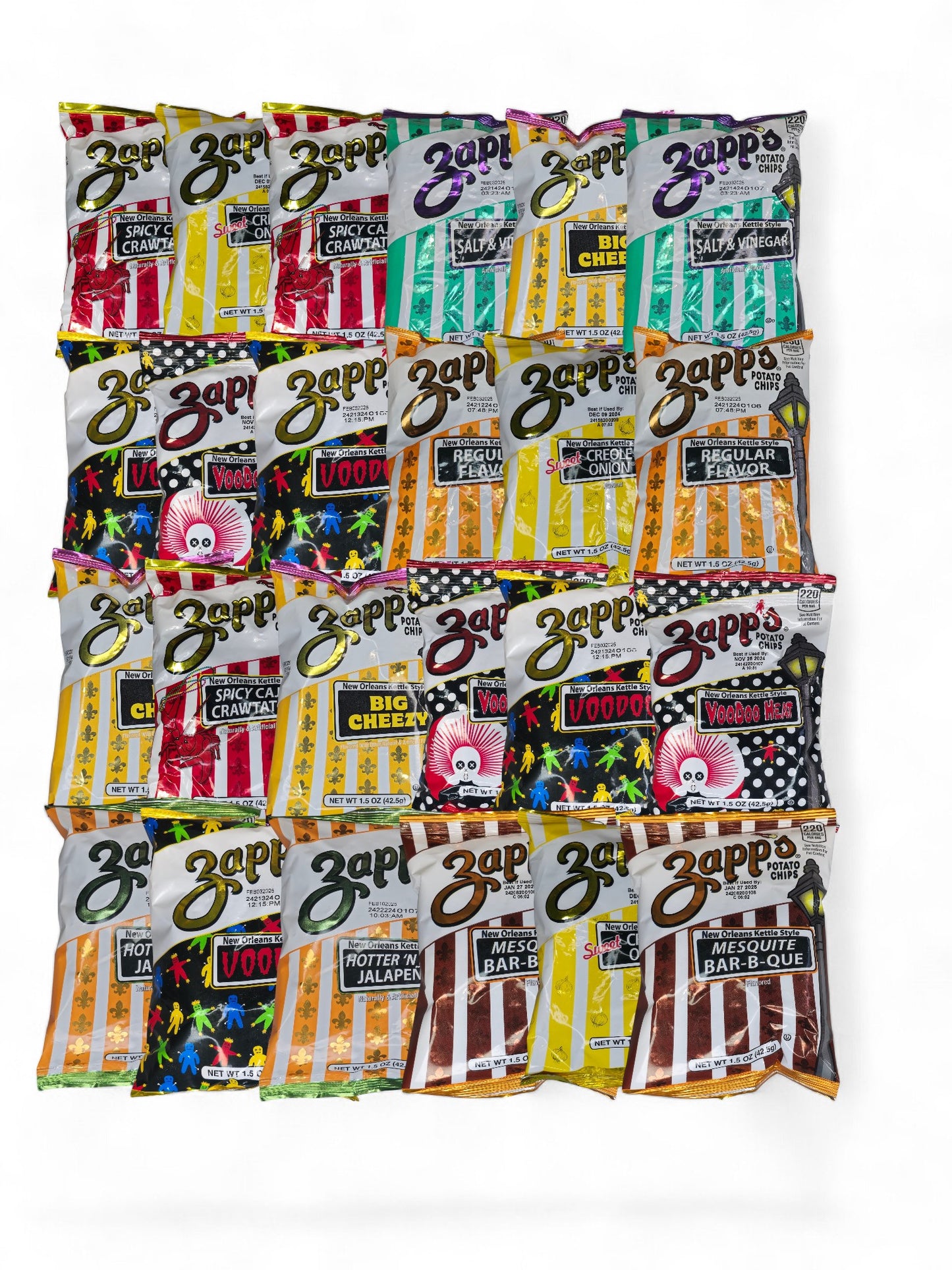 Zapps Supervariety Potato Chips 24 pack 1.5 oz All 9 flavors included